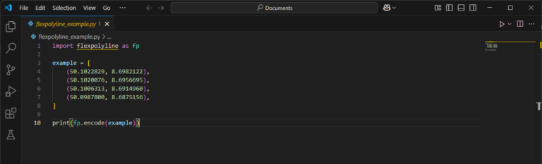 flexpolyline example python file